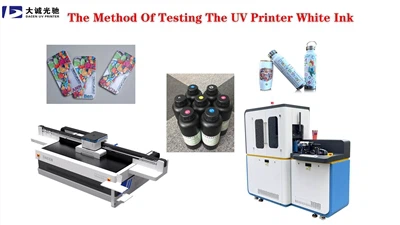 Il metodo per testare l'inchiostro bianco della stampante UV